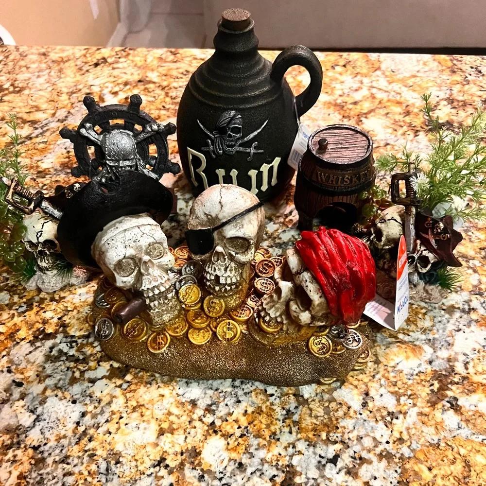 Aquarium Bubbler & Decorations Bundle